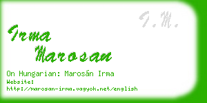 irma marosan business card