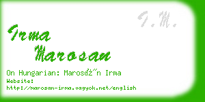 irma marosan business card